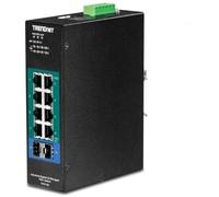 TRENDnet Commutateur industriel PoE+ TI-PG102I 10 ports Gigabit 8x PoE+ 2x SFP 24–57V CC IP30 VLAN