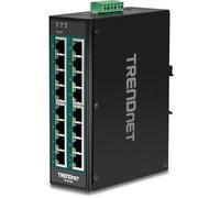 TRENDnet Commutateur sur rail DIN TI-PG160 – 16 ports Gigabit PoE+ 240W, industriel, non géré