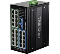 TRENDnet TI-PG262 Switch Rail DIN PoE+ Gigabit, industriel renforcé à 26 ports