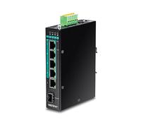 Trendnet TI-PG541i Switch Géré L2+ Gigabit Ethernet 5 Ports RJ-45 (4 PoE+) + 1 SFP, 12 Gbit/s, QoS, Web, Redondance, -40°C à 70°C