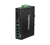 Trendnet TI-PG62 Commutateur Non-Géré 4x Gigabit Ethernet (10/100/1000) PoE+ 1x SFP, 12 Gbps, IP30, -40°C à 75°C, Alimentation Redondante, Montage Mural/DIN