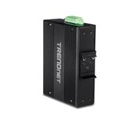 TRENDnet, TI-PG62B, Commutateur Industriel Gigabit PoE+ Rail DIN 6 Ports, 12-56V, Relais d'alarme, 2 emplacements SFP dédiés, boîtier classé IP30