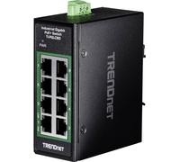 TRENDnet TI-PGLC80 Mini switch Rail DIN PoE+ Gigabit industriel à 8 ports
