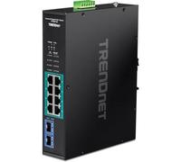 TRENDnet Commutateur industriel TI-PGM102 10 ports Gigabit PoE+ (8 PoE+, 2 SFP) Rail DIN -20°-65°C