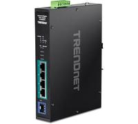 TRENDnet Commutateur Gigabit PoE+ TI-PGM541 – 5 ports (4 PoE+ + 1 SFP) – Rail DIN -20° à 65°C