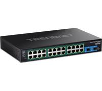 TRENDnet TI-RP262 Switch rackable, 26 ports Gigabit PoE+ industriel durci