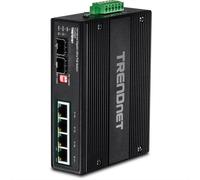 TRENDnet TI-UPG62 Commutateur Gigabit 6 ports Ultra PoE DIN-Rail Industrial