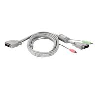 TRENDnet TK 204UK - Commutateur écran-clavier-souris/audio - 2 x KVM / audio - 1 utilisateur local - de bureau