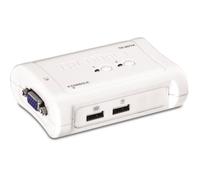 TRENDnet Commutateur KVM TK-207K - 2 ports VGA/USB - 1 utilisateur local - 2 câbles