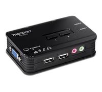 TRENDnet, TK-209K, Kit commutateur KVM USB 2 Ports et câbles avec Audio, Gestion de Deux PC, USB 1.1, Connexion à Chaud, Analyse Automatique, raccourcis Clavier