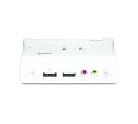 Trendnet TK-209K Switch KVM 2 ports USB/VGA 2048x1536 Audio PS/2 Câbles 1.2m Compatible Windows, Linux, macOS, Alimentation USB