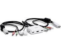 TRENDnet TK 215i - Commutateur écran-clavier-souris/audio - 2 x KVM / audio - 1 utilisateur local - de bureau