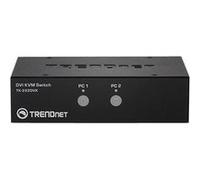 TRENDnet TK 222DVK - Commutateur écran-clavier-souris/audio/USB - 2 x KVM / audio / USB - 1 utilisateur local - de bureau G