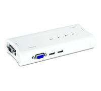 Trendnet TK-407K commutateur écran, clavier et souris Bleu