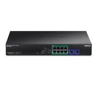 TRENDnet commutateur intelligent TPE-1020SB – 8x Gigabit + 2x SFP, PoE++180W, montable sur rack, TAA