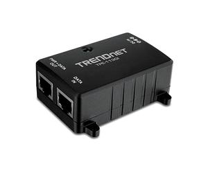 Trendnet TPE-113GI Injecteur PoE Gigabit Ethernet 48V IEEE 802.3af, 2 ports RJ-45, 10/100/1000 Mbps, entrée 100-240V, dimensions 70x45x25mm