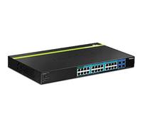 Trendnet TPE-2840WS commutateur réseau Géré Gigabit Ethernet (10/100/1000) Connexion Ethernet, supportant l'alimentation via ce port (PoE) 1U Noir