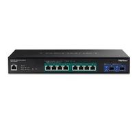 TRENDnet Commutateur TPE-3102WS Web Smart PoE+ 10 ports 8x2,5G PoE+ +2 SFP+ 10G Noir