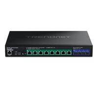 TRENDnet Commutateur Web intelligent 12 ports PoE++ 10G, TPE-7124SBF, budget d'alimentation PoE 720 W, 8 ports PoE++ 10G, 4 ports SFP+ 10G, conforme NDAA TAA, montage en rack 1U 19", protection à vie