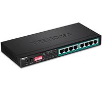TRENDnet, TPE-LG80, Commutateur Gigabit PoE+ Longue portée 8 Ports, 8 Ports PoE+, Extension de la portée jusqu'à 200 m (656 pi), Noir