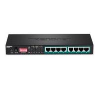 TRENDnet Commutateur Gigabit PoE+ TPE-LG80 8 ports – Portée jusqu'à 200 m (656 pi) – Noir