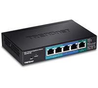 TRENDnet TPE-P521ES Commutateur EdgeSmart Gigabit PoE+ à 5 Ports avec Passage PoE, Budget PoE 18 W, capacité de Commutation 10 Gbit/s, commutateur géré, Montage Mural Noir