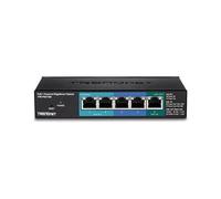 TRENDnet TPE P521ES - Commutateur - intelligent - 1 x 10/100/1000 (PoE+ input) + 2 x 10/100/1000 (PoE) + 2 x 10/100/1000 - de bureau - PoE+ (18 W) - Conformité TAA
