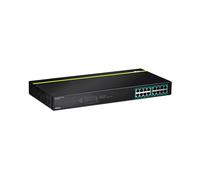 Trendnet TPE-TG160G Commutateur Non-Géré L2 - 16 Ports Gigabit Ethernet (10/100/1000) PoE/PoE+ 246W - Capacité 32 Gbit/s, 8000 MAC - Format 1U