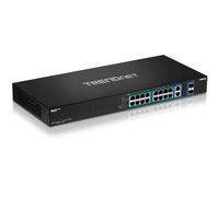 Trendnet TPE-TG182F v1.0R Non-géré Gigabit Ethernet (10/100/1000) Connexion Ethernet, supportant l'alimentation via ce port (PoE) 1U Noir