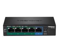 TRENDnet TPE TG52 - Commutateur - 4 x 10/100/1000 (PoE+) + 1 x 10/100/1000 - de bureau, fixation murale - PoE+ (32 W) - Conformité TAA G