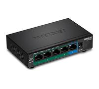 TRENDnet, TPE-TG52, Commutateur Gigabit PoE + 5 Ports, Budget d'alimentation PoE 32 W, capacité de Commutation 10 Gbit/s, QoS IEEE 802.1p, Prise en Charge du Pass-Through DSCP, sans Ventilateur, Noir