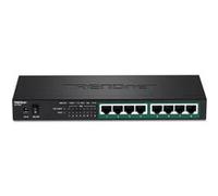 TRENDnet Commutateur Gigabit PoE+ TPE-TG83 8 ports – 65 W PoE, 16 Gbit/s, QoS 802.1p, sans ventilateur