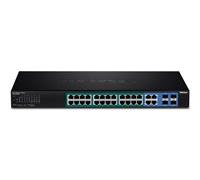 Trendnet TPE-2840WS commutateur réseau Géré Gigabit Ethernet (10/100/1000) Connexion Ethernet, supportant l'alimentation via ce port (PoE) 1U Noir