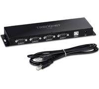 TRENDnet, TU-S4, Hub 4 Ports USB vers série RS232, Noir