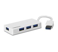 TRENDnet Hub USB 3.0 TU3-H4E 4 ports Compact Compatible Linux/Windows/Mac/Nintendo Switch Blanc