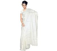 Trendofindia Blanc très Joli Saree/Sari dans Bollywood CA122