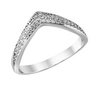 trendor Bague pour femme, argent 925, ornée d'oxydes de zirconium Taille 52