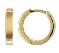 trendor Boucles d'oreilles créoles, argent 925, plaqué or, Ø 14 mm, 21739