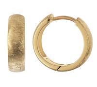 trendor Boucles d'oreilles créoles, argent sterling 925, plaqué or