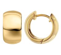trendor Boucles d'oreilles créoles pour femme, argent sterling 925 plaqué | Livré avec un chiffon de nettoyage en microfibre, une charmante idée cadeau pour les femmes Ø 14 mm, 21938