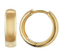 trendor Boucles d'oreilles créoles unisexes, argent sterling 925, plaqué or | Boucles d'oreilles pour femmes, hommes et enfants, en argent sterling, créoles articulées, cadeau