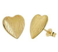 trendor Boucles d'oreilles cœur pour femme, puces d'oreilles, argent, 21995
