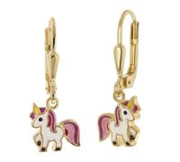 trendor Boucles d'oreilles licorne pour filles, argent sterling 925 plaqué or, pendantes 21559