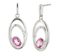 trendor Boucles d'oreilles pendantes pour femme, argent sterling 925 | Boucles d'oreilles en argent sterling pour femme, boucles d'oreilles ornées de pierres colorées, cadeau