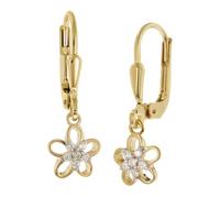 trendor Boucles d'oreilles pendantes pour femmes, argent 925 plaqué or