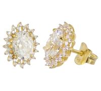 trendor Boucles d'oreilles pour femmes, argent sterling 925 plaqué or