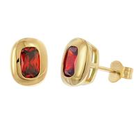 trendor Boucles d'oreilles puces pour femme, argent sterling 925 plaqué or | Boucles d'oreilles élégantes en argent sterling plaqué or pour femme, ornées de zirconiums cubiques