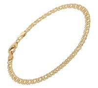 trendor Bracelet en argent 925 plaqué or, fermoir double cadenas, 3,9 mm, référence 21038