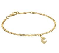 trendor Bracelet pour fille avec lettre C, argent 925 plaqué or, 21602-C