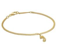 trendor Bracelet pour fille avec lettre J, argent 925 plaqué or, 21602-J